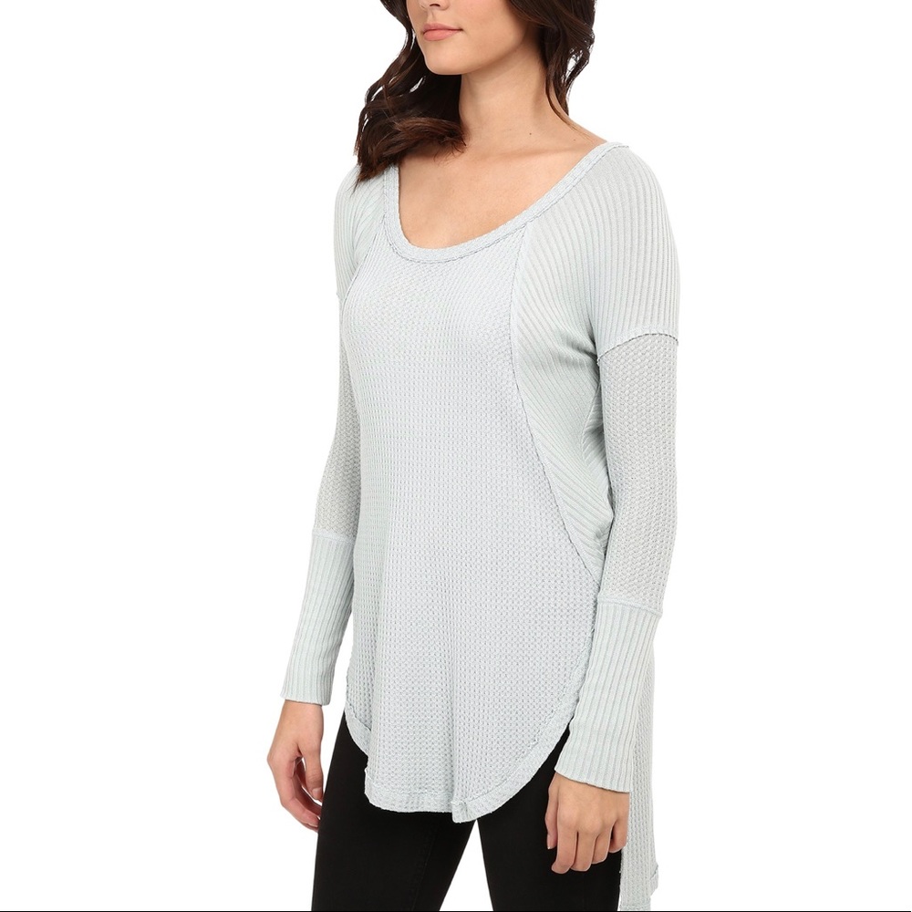 Free People Sky Blue Ventura Long Sleeve Tunic